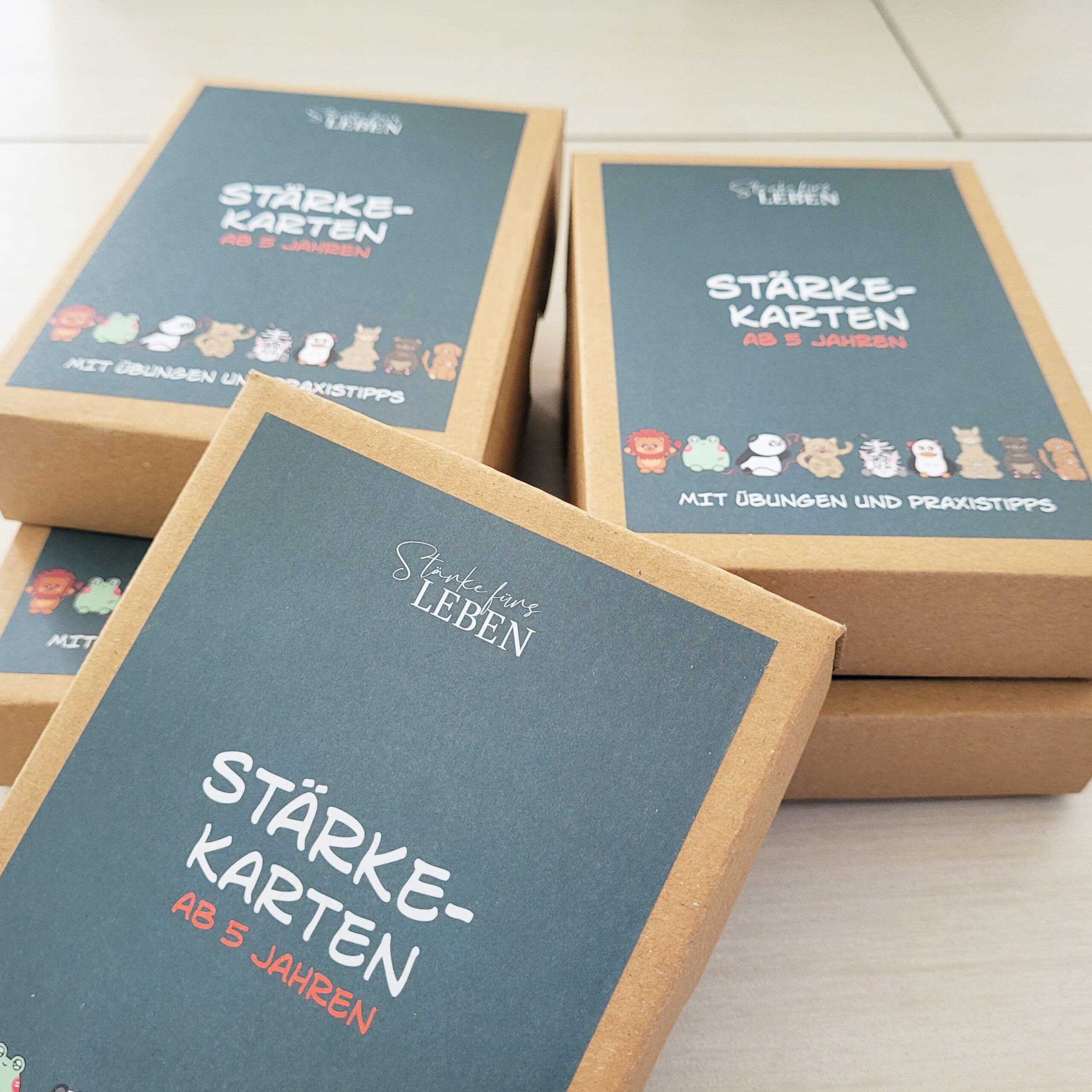 Affirmationskarten für Kinder mit Verpackung